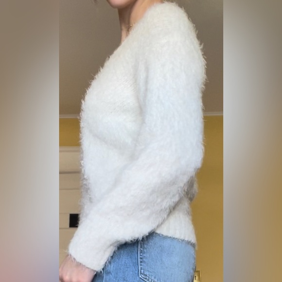 White Fuzzy BP sweater - Picture 4 of 6